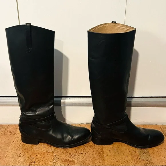 Frye Lindsay Plate Boot in Black Leather - Picture 7 of 14